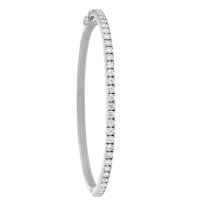DIAMOND BRACELETS 1 ROW HINGED DIAMOND WHITE GOLD 