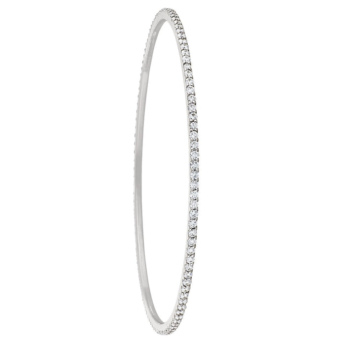 DIAMOND BRACELETS 1 ROW SLIP ON FULL ETERNITY DIAMOND WHITE GOLD 