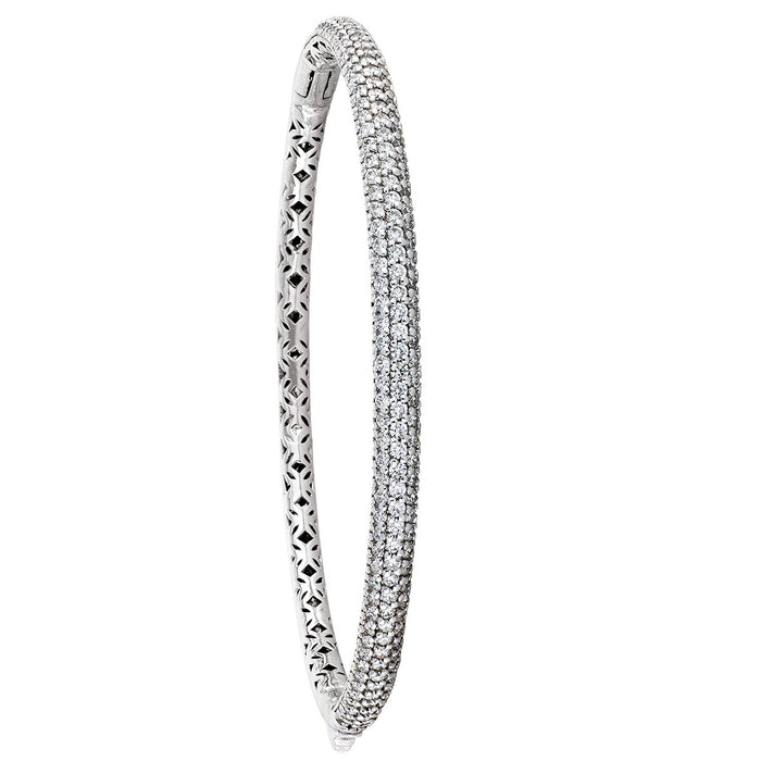 DIAMOND BRACELETS 3 ROW HINGED DIAMOND WHITE GOLD 