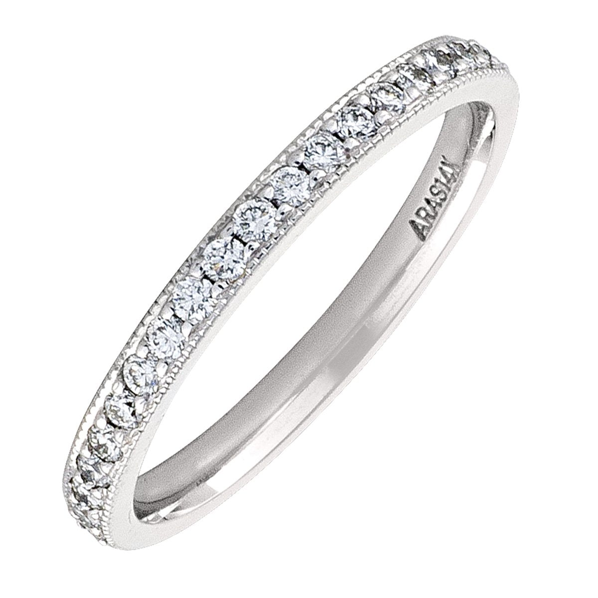 WHITE GOLD DIAMOND PAVE FULL ETERNITY BAND  (AVAILABE IN VARIOUS STONE AND RING SIZE).