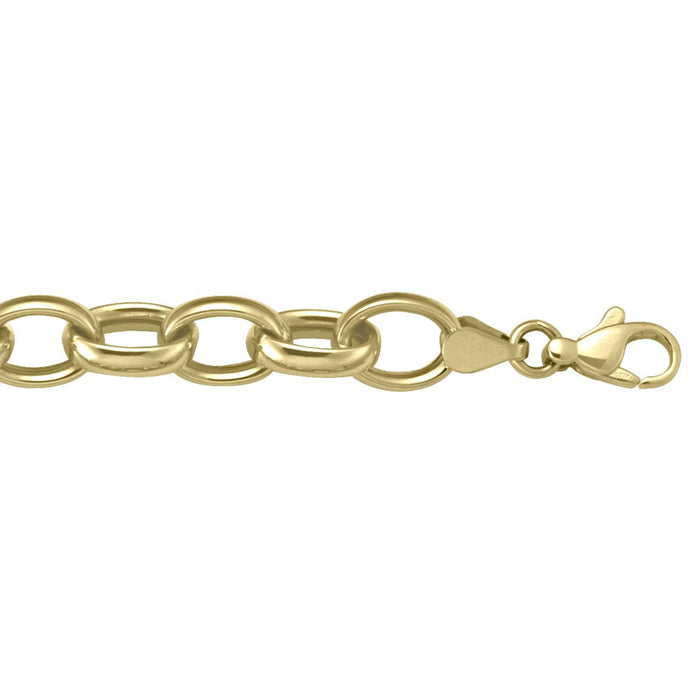 BRACELETS YELLOW GOLD HOLLOW FANCY LINK 