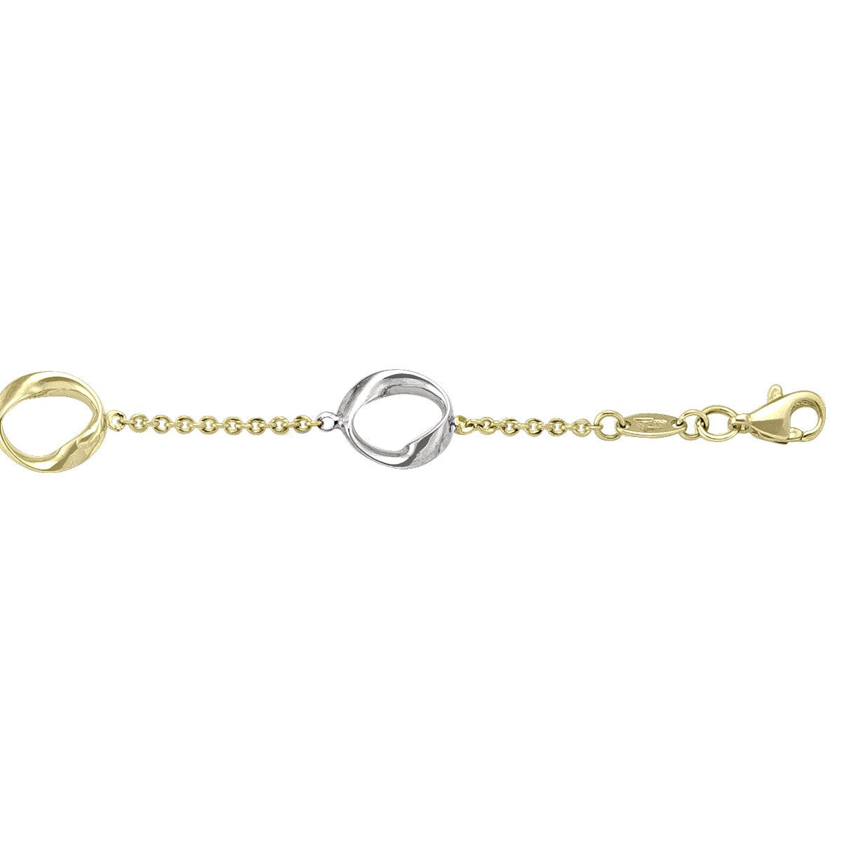TWO TONE FANCY HOLLOW LINK CHAIN