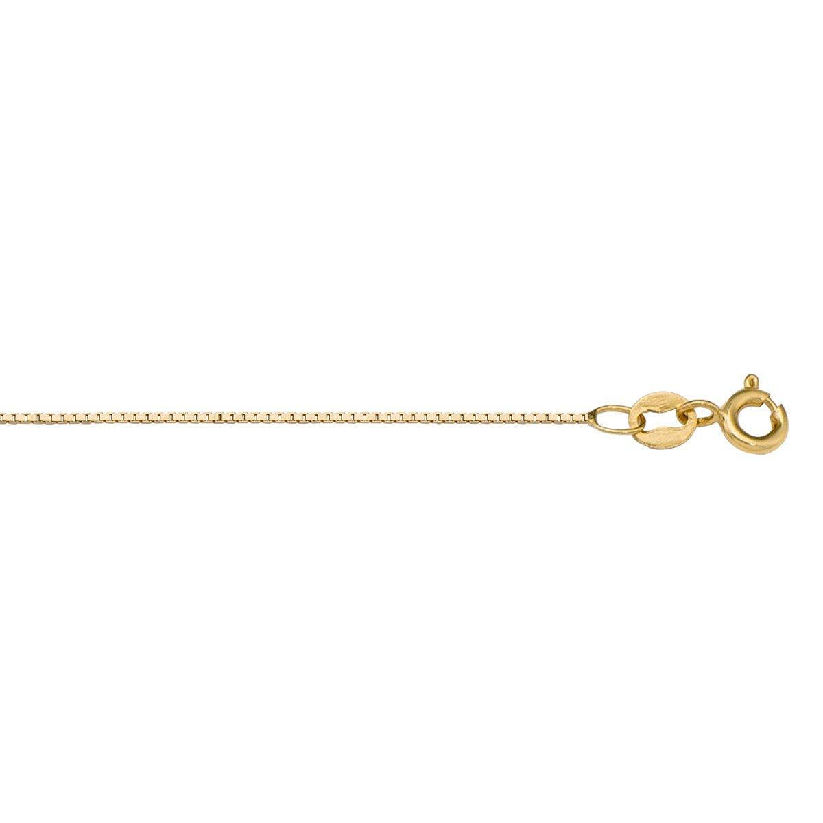 GOLD CHAIN YELLOW GOLD LIGHTLY PLATED SOLID BOX LINK