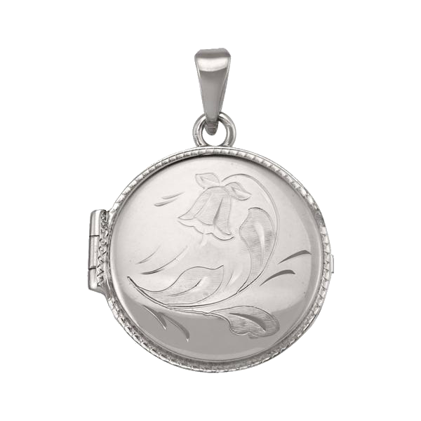 LOCKETS WHITE GOLD ROUND 