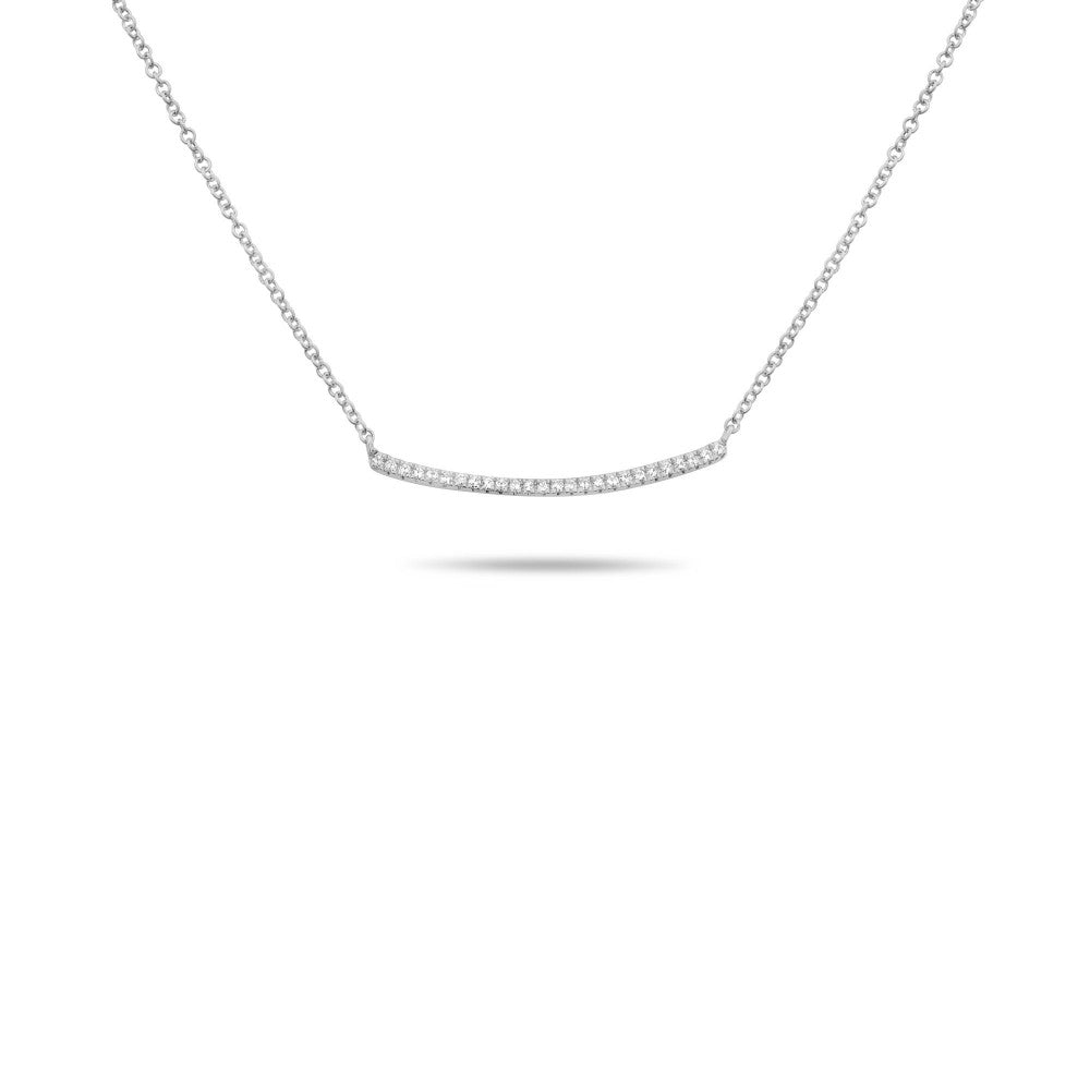 White Gold Smile Necklace with .08-carat Diamonds