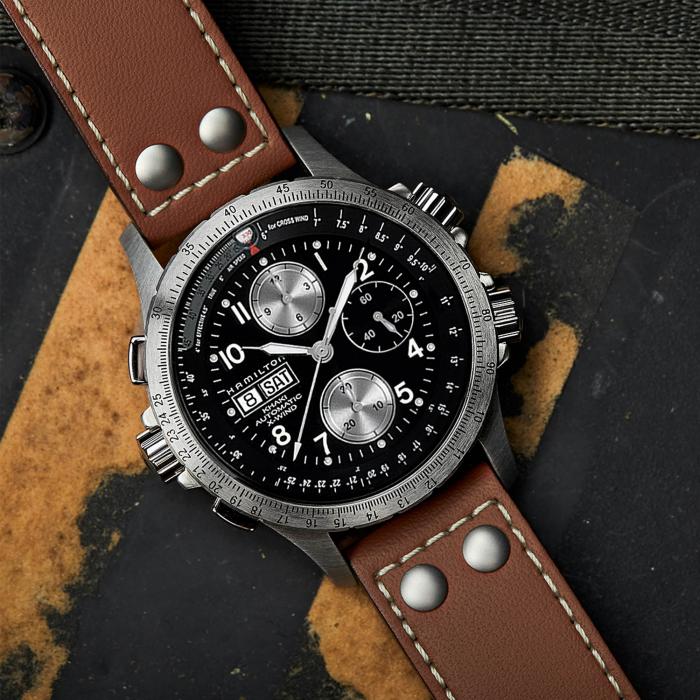 HAMILTON KHAKI AVIATION X-WIND AUTO CHRONO 44MM H77616533