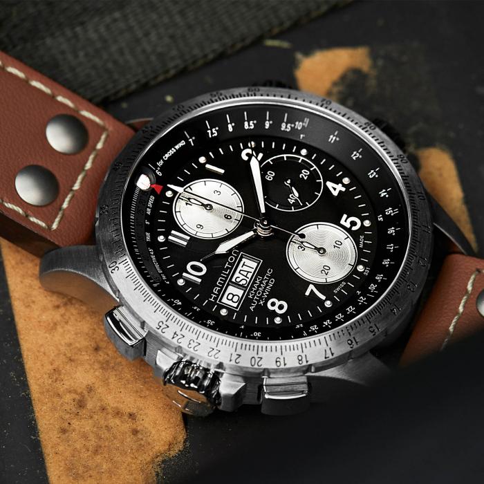 HAMILTON KHAKI AVIATION X-WIND AUTO CHRONO 44MM H77616533