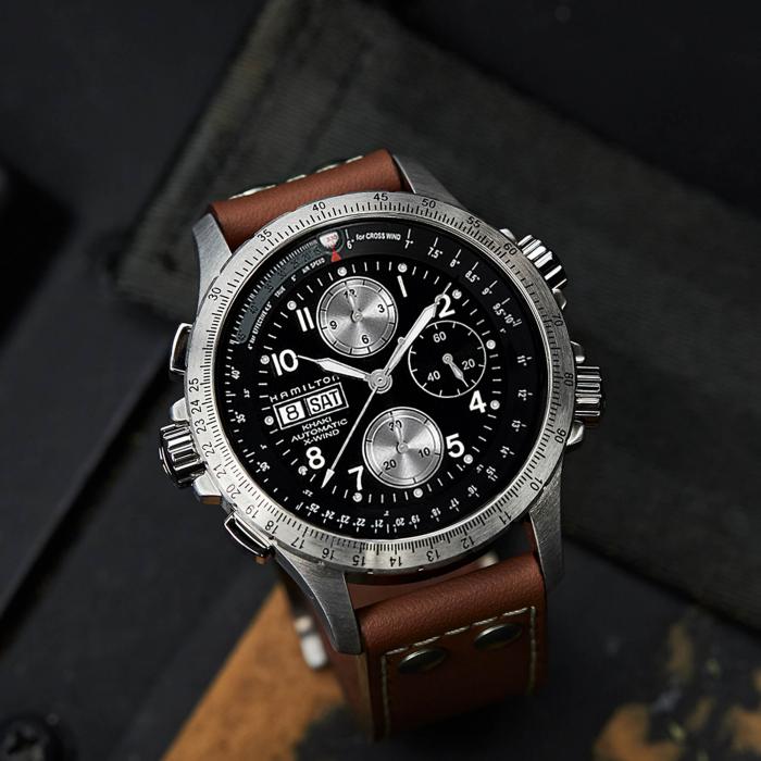 HAMILTON KHAKI AVIATION X-WIND AUTO CHRONO 44MM H77616533